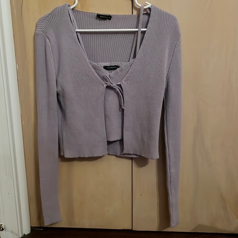 Trendyol Cropped Cardigan Set